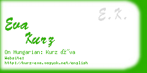 eva kurz business card